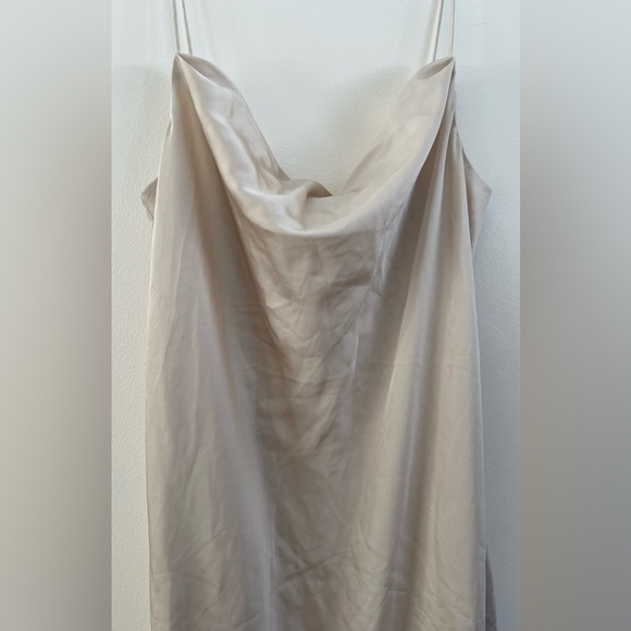 L'Academie Los Angeles | Mindy Midi Dress in Ivory | Ostrich Feather Trim | XL - Picture 6 of 11